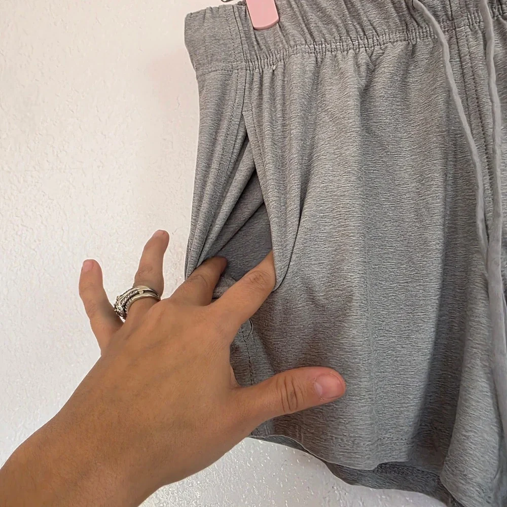 Athletic Works Womens Heather Gray Knit Active Shorts Size‎ S 4-6